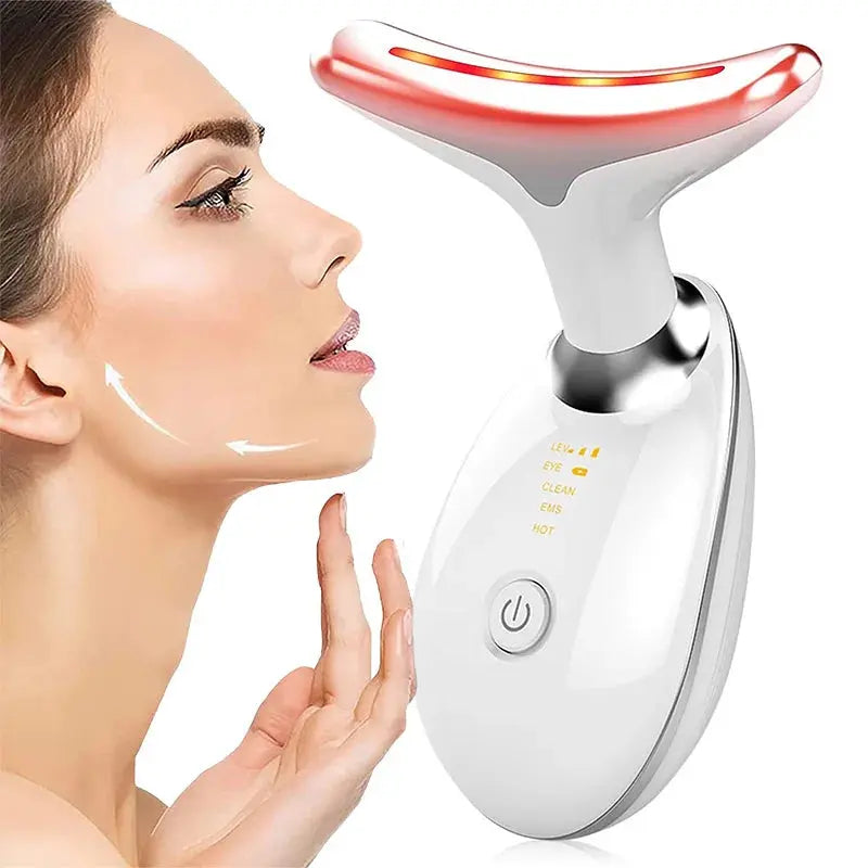 Neck Facial Lifting Device Skin Tightening Anti Wrinkle EMS Microcurrent Face Massager Double Chin Remover Skin Care Beauty Tool CelluPro-appareil anti-cellulite